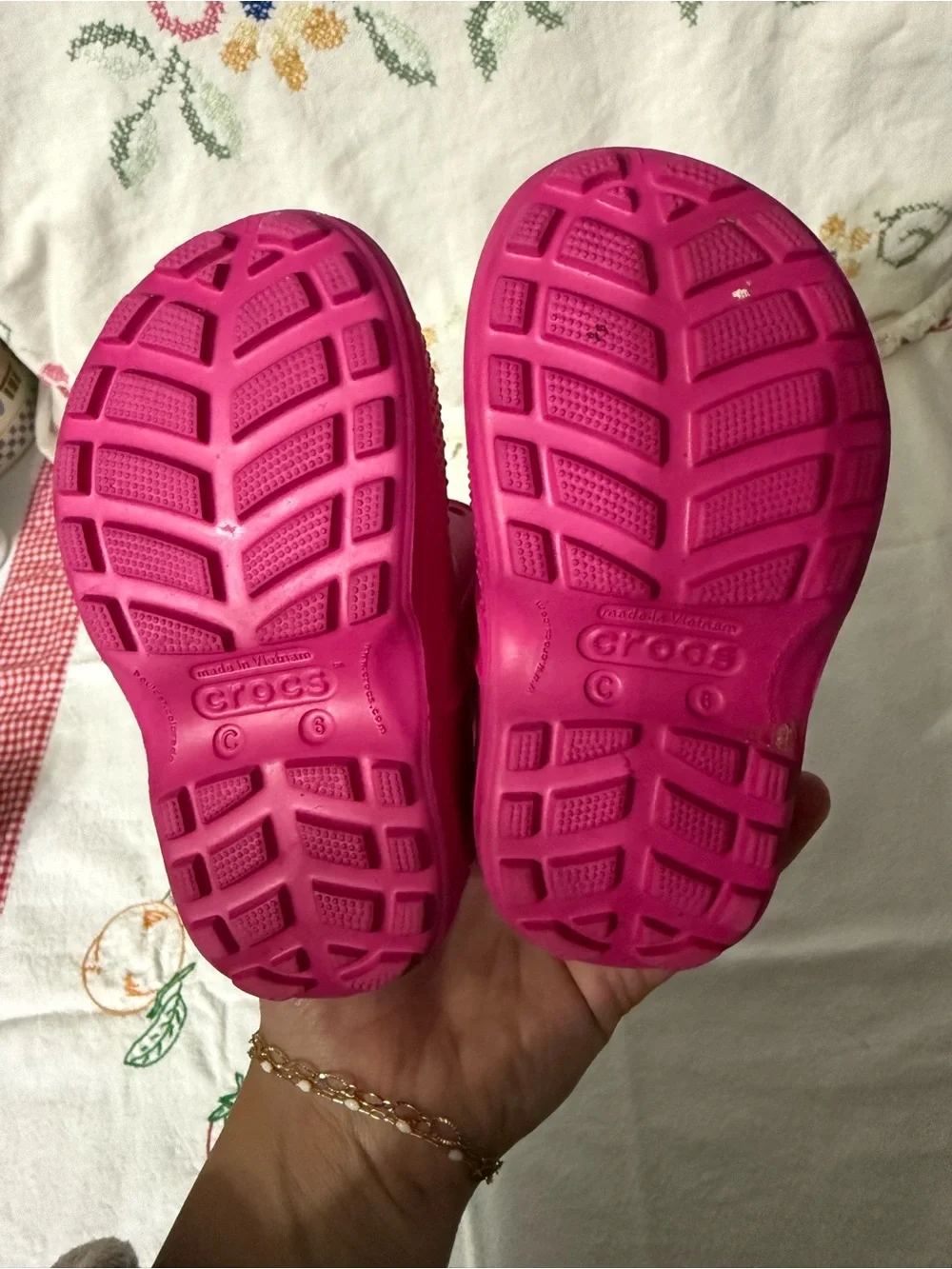CROCS Kids Magenta Handle Rain Boots